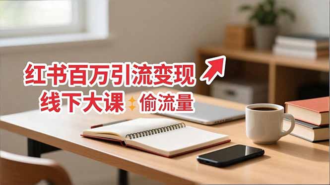 （16661期）小红书百万引流变现-11月线下大课：分享从0到百万引流路径，手把手教偷流量、拿结果