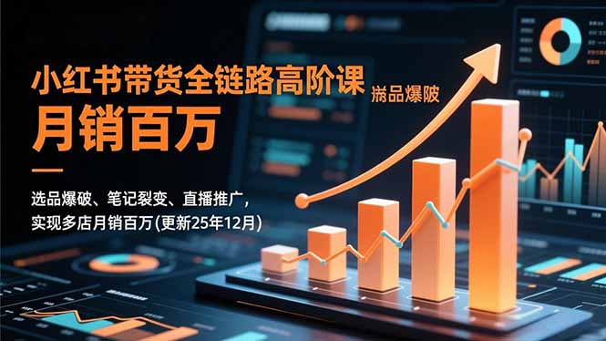 (16842期)小红书带货全链路高阶课,选品爆破、笔记裂变、直播推广,实现多店月销百万(更新25年12月)