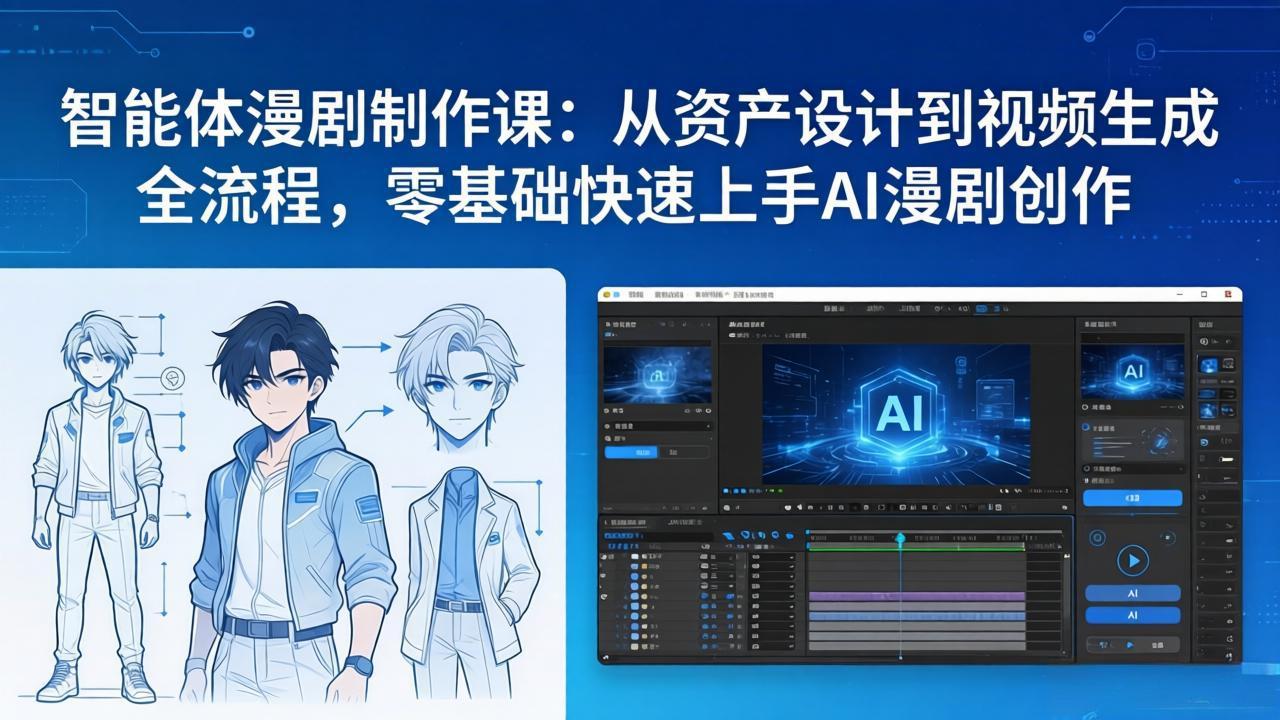 （17709期）智能体漫剧制作课：从资产设计到视频生成全流程，零基础快速上手AI漫剧创作
