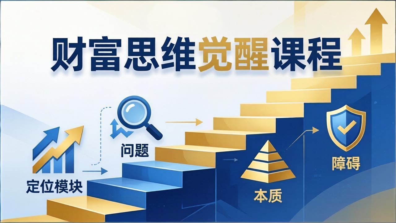 （17872期）财富思维觉醒第十期：3天大课四大模块，精准定位问题看清本质，扫清人生障碍