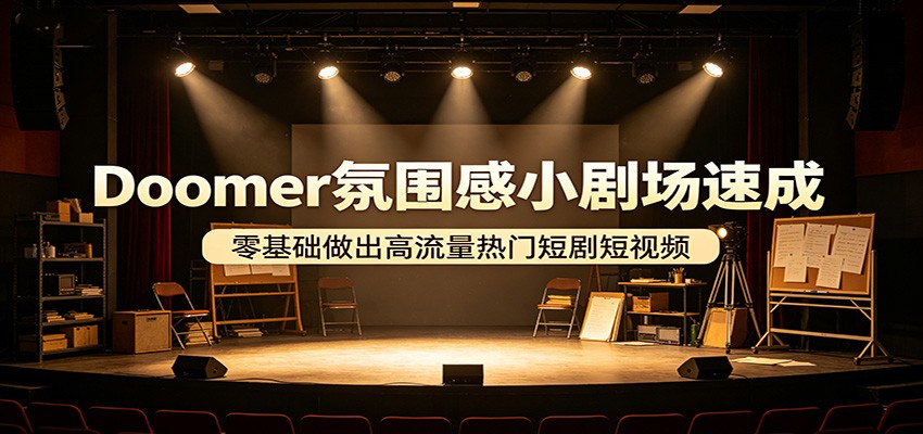 Doomer氛围感小剧场速成，零基础做出高流量热门短剧短视频
