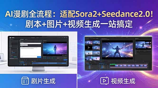 （18400期）AI漫剧全流程：适配Sora2+Seedance2.0！剧本+图片+视频生成一站搞定