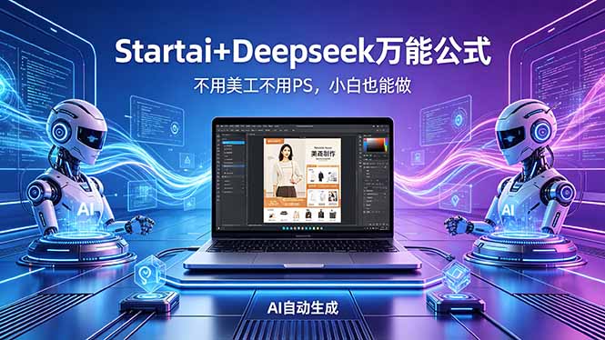 （18341期）AI自动做电商详情页：Startai+Deepseek万能公式，不用美工不用PS，小白也能做