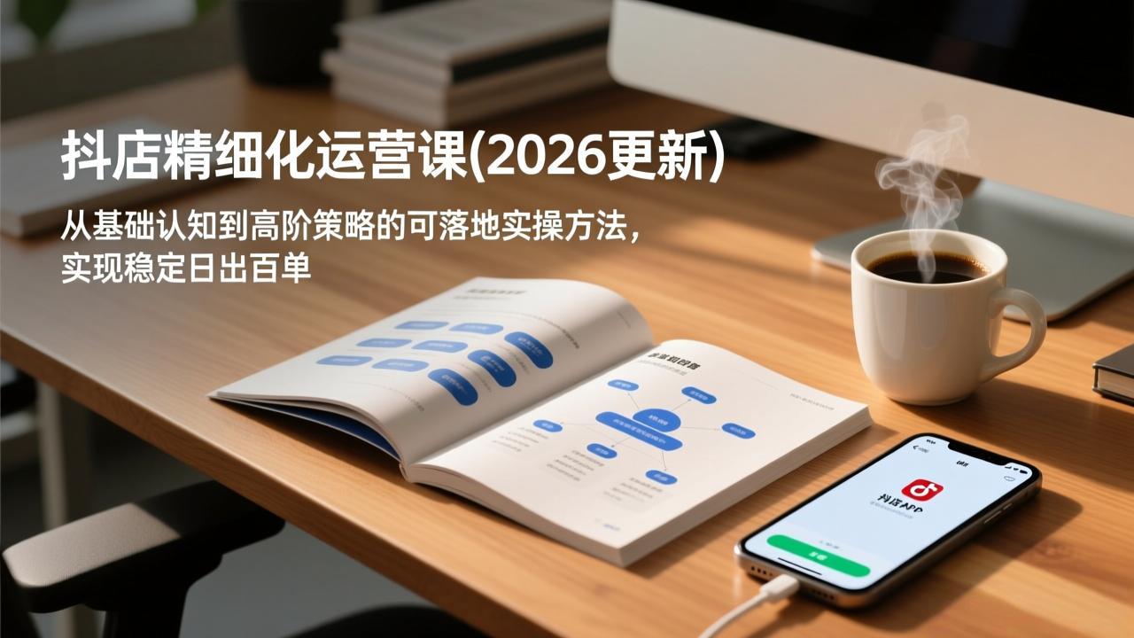 （18421期）抖店精细化运营课(更新5月)，从基础认知到高阶策略的可落地实操方法，实现稳定日出百单