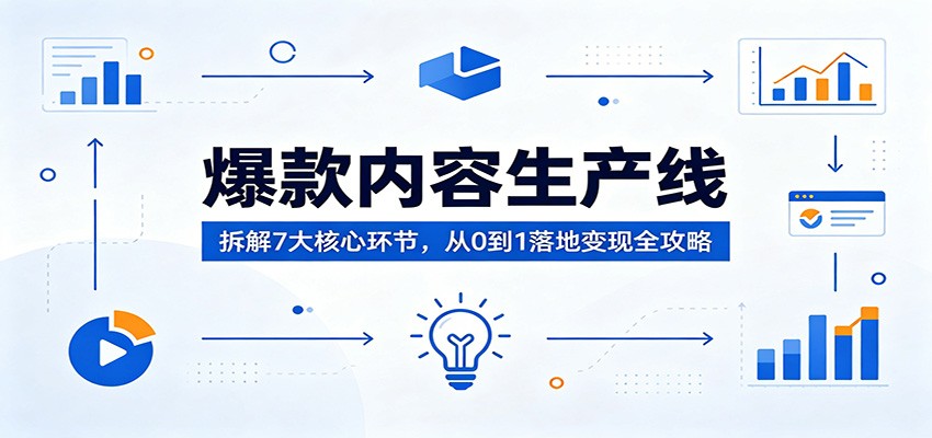 爆款内容生产线：拆解7大核心环节，从0到1落地变现全攻略