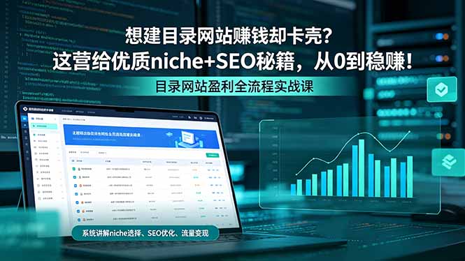 （18360期）想建目录网站赚钱却卡壳？这营给优质 niche+SEO 秘籍，从 0 到稳赚！
