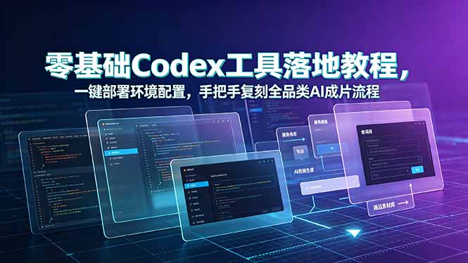 （19152期）零基础Codex工具落地教程，一键部署环境配置，手把手复刻全品类AI成片流程
