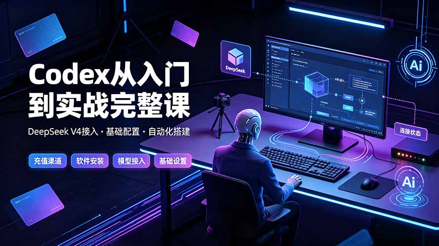 （19257期）Codex从入门到实战完整课｜充值·安装·接入DeepSeek，记忆·插件·Skill·CLI·MCP全拆解