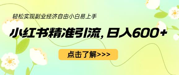 小红书精准引流,小白日入600+,轻松实现副业经济自由(教程+1153G资源) 小红书精准引流,小白日入600+,轻松实现副业经济自由(教程+1153G资源)